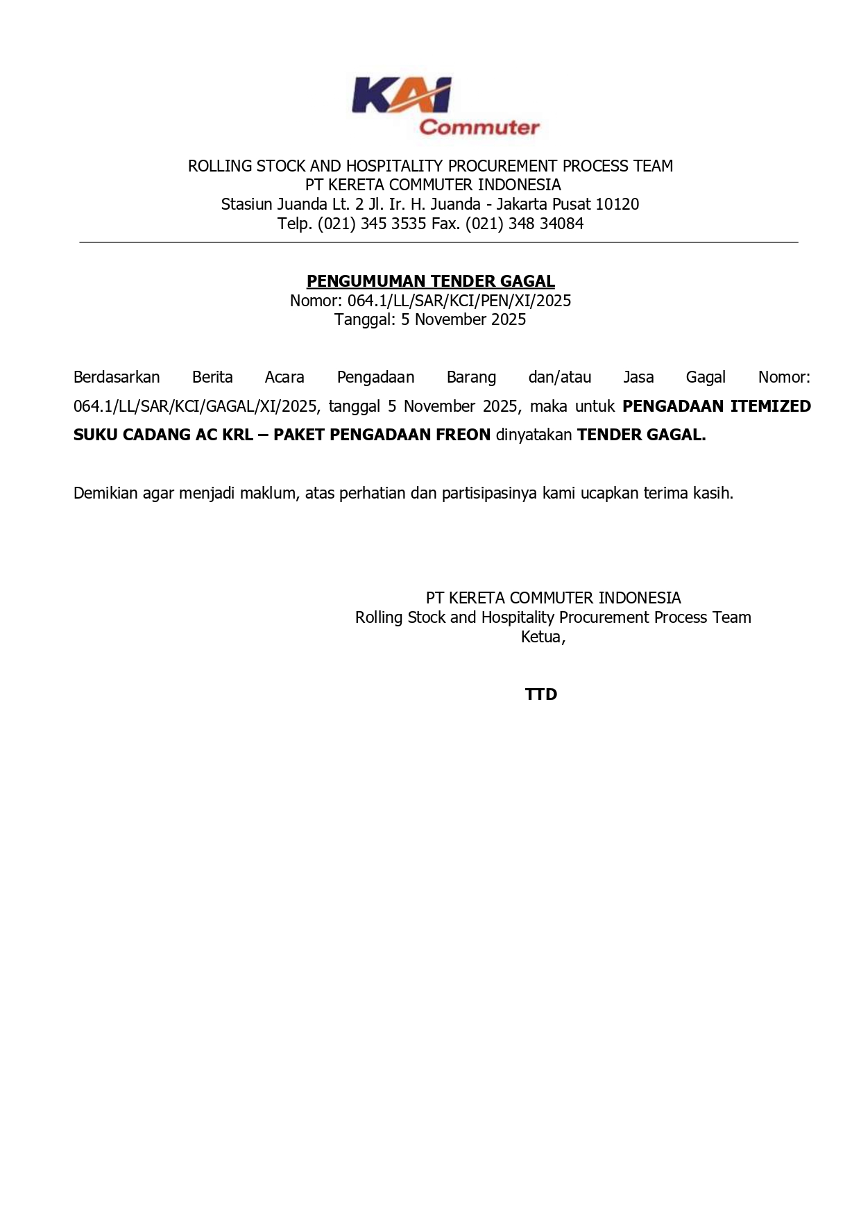 064.1 pen tender gagal page 0001